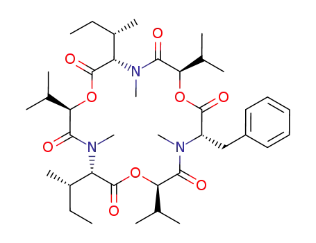 Molecular Structure of 157800-20-9 (cyclo(N-methyl-(S)-isoleucyl-(R)-2-hydroxy-isovaleroyl-N-methyl-(S)-isoleucyl-(R)-2-hydroxy-isovaleroyl-N-methyl-(S)-phenylalanyl-(R)-2-hydroxy-isovaleroyl))