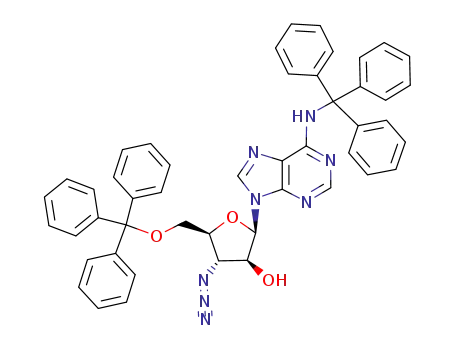 9-(3'-azido-3'-deoxy-6-N,5'-O-ditrityl-β-D-arabinofuranosyl)adenine