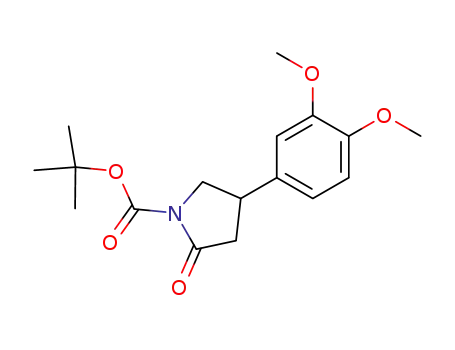 4-(3,4-dimethoxy-phenyl)-2-oxo-pyrrolidine-1-carboxylic acid <i>tert</i>-butyl ester