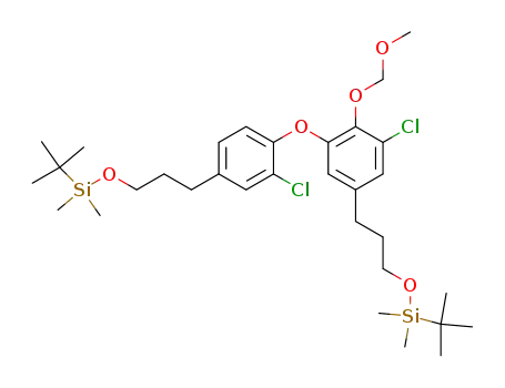 1-chloro-3-[2-chloro-4-(3-(tert-butyldimethylsiloxy)propyl)phenoxy]-2-(methoxymethoxy)-5-[3-(tert-butyldimethylsiloxy)propyl]benzene
