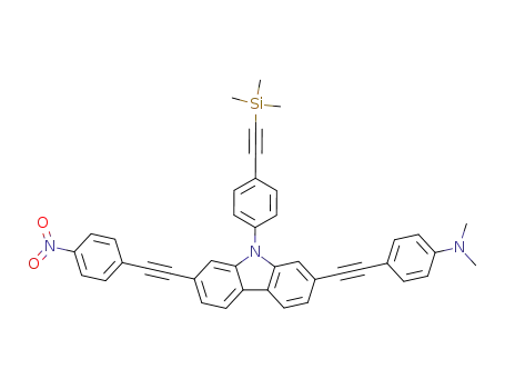 dimethyl-{4-[7-(4-nitrophenylethynyl)-9-(4-trimethylsilanylethynylphenyl)-9H-carbazol-2-ylethynyl]phenyl}amine