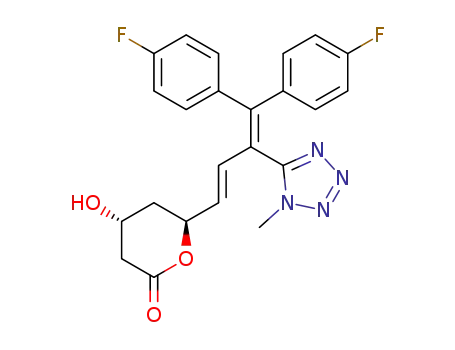 trans-(4R,6S)-6-[4,4-bis(4-fluorophenyl)-3-(1-methyl-1H-tetrazol-5-yl)-1,3-butadienyl]-tetrahydro-4-hydroxy-2H-pyran-2-one