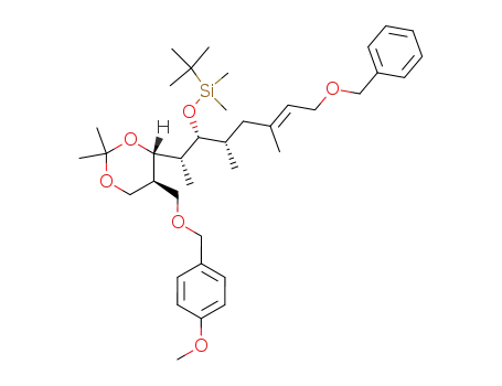 ((E)-(1R,2S)-6-Benzyloxy-1-{(R)-1-[(4S,5S)-5-(4-methoxy-benzyloxymethyl)-2,2-dimethyl-[1,3]dioxan-4-yl]-ethyl}-2,4-dimethyl-hex-4-enyloxy)-tert-butyl-dimethyl-silane