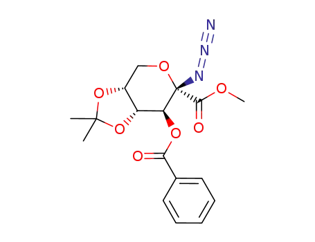methyl (3-O-benzoyl-2-deoxy-4,5-O-isopropylidene-β-D-arabino-hex-2-ylopyranosyl azide)onate
