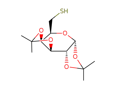 Molecular Structure of 16714-07-1 (1,2:3,4-Di-O-isopropylidene-6-thio-a-D-galactopyranose)