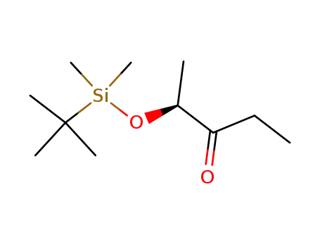 Molecular Structure of 187590-50-7 (3-Pentanone, 2-[[(1,1-dimethylethyl)dimethylsilyl]oxy]-, (2S)-)