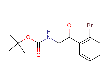 Molecular Structure of 496790-62-6 ([2-(2-BROMOPHENYL)-2-HYDROXYETHYL]-CARBAMIC ACID 1,1-DIMETHYLETHYL ESTER)