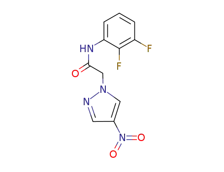 Molecular Structure of 786681-72-9 (N-(2,3-difluorophenyl)-2-(4-nitro-1H-pyrazol-1-yl)acetamide)