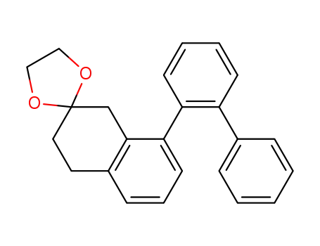 Molecular Structure of 887771-41-7 (8'-biphenyl-2-yl-3',4'-dihydro-1'<i>H</i>-spiro[[1,3]dioxolane-2,2'-naphthalene])
