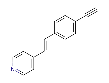 Molecular Structure of 189190-26-9 (Pyridine, 4-[(1E)-2-(4-ethynylphenyl)ethenyl]-)