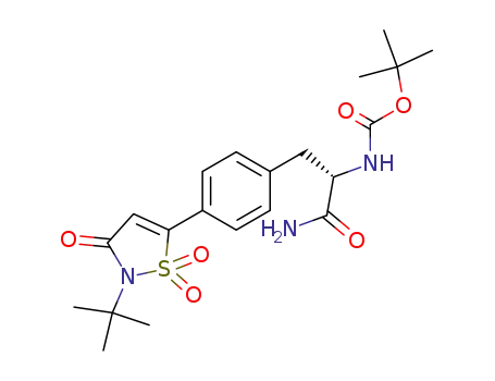 tert-butyl (1S)-2-amino-1-[4-(2-tert-butyl-1,1-dioxido-3-oxo-2,3-dihydroisothiazol-5-yl)benzyl]-2-oxoethylcarbamate