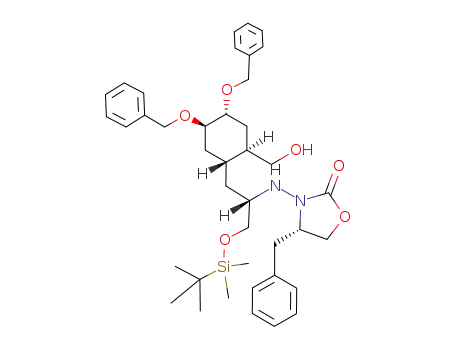 (S)-3-((S)-1-((1R,2R,4R,5R)-4,5-bis(benzyloxy)-2-(hydroxymethyl)cyclohexyl)-3-(tert-butyldimethylsilyloxy)propan-2-ylamino)-4-benzyloxazolidin-2-one