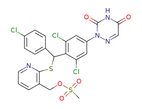 C<sub>23</sub>H<sub>17</sub>Cl<sub>3</sub>N<sub>4</sub>O<sub>5</sub>S<sub>2</sub>