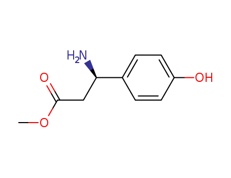 Molecular Structure of 177966-66-4 (METHYL (3R)-3-AMINO-3-(4-HYDROXYPHENYL)PROPANOATE)