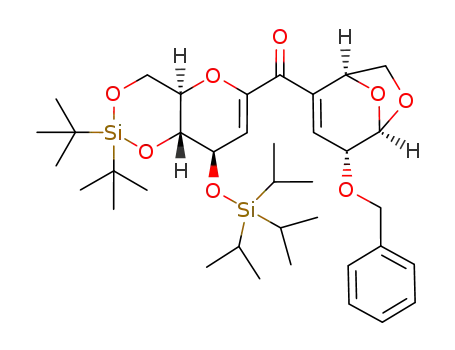 (-)-((1S,4R,5R)-4-(benzyloxy)-6,8-dioxabicyclo[3.2.1]oct-2-en-2-yl)((4aR,8R,8aR)-2,2-di-tert-butyl-8-((triisopropylsilyl)oxy)-4,4a,8,8a-tetrahydropyrano[3,2-d][1,3,2]dioxasilin-6-yl)methanone