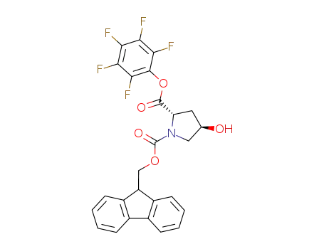 1,2-Pyrrolidinedicarboxylic acid, 4-hydroxy-, 1-(9H-fluoren-9-ylmethyl)
2-(pentafluorophenyl) ester, (2S,4R)-