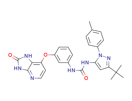 Urea, N-[3-[(2,3-dihydro-2-oxo-1H-imidazo[4,5-b]pyridin-7-yl)oxy]phenyl]-N'-[3-(1,1-dimethylethyl)-1-(4-methylphenyl)-1H-pyrazol-5-yl]-