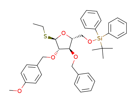 ethyl 3-O-benzyl-5-O-tert-butyldiphenylsilyl-2-O-(4-methoxybenzyl)-1-thio-α-D-arabinofuranoside
