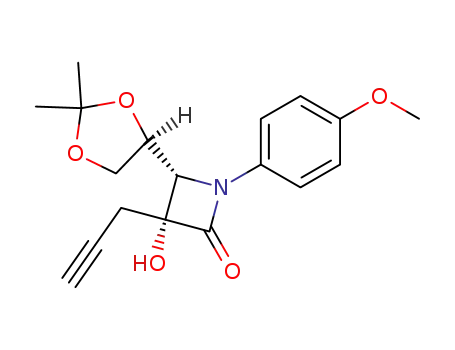 (+)-(3R,4S)-4-[(S)-2,2-dimethyl-1,3-dioxolan-4-yl]-3-hydroxy-1-(p-methoxyphenyl)-3-(2-propynyl)-2-azetidinone