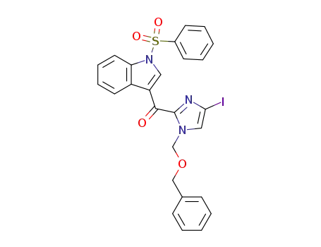 (1-benzenesulfonyl-1H-indol-3-yl)-(1-benzyloxymethyl-4-iodo-1H-imidazol-2-yl)-methanone