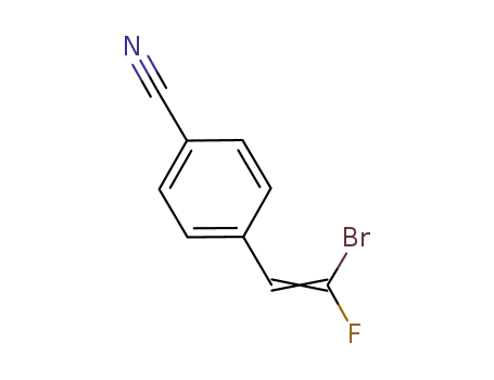 Molecular Structure of 897393-09-8 (Benzonitrile, 4-(2-bromo-2-fluoroethenyl)-)
