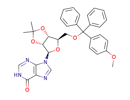 Molecular Structure of 239080-20-7 (5'-O-(monomethoxytrityl)-2',3'-O-isopropylideneinosine)