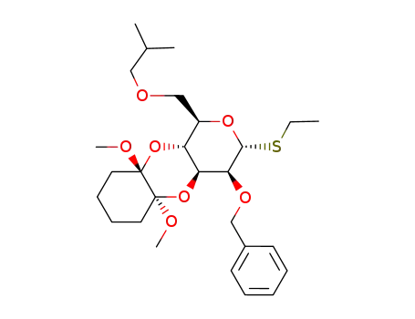 ethyl-2-O-benzyl-3,4-O-[1',2'-dimethoxycyclohexan-1',2'-diyl]-6-O-isobutyl-1-thio-α-D-mannopyranoside