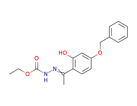 ethyl 2-(1-(4-(benzyloxy)-2-hydroxyphenyl)ethylidene)hydrazine carboxylate
