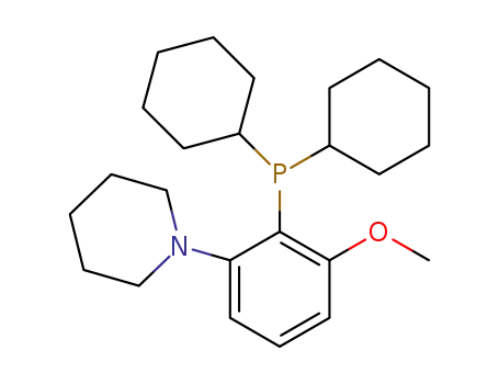 Molecular Structure of 1398565-94-0 (2-methoxy-6-piperidylphenyl(dicyclohexyl)phosphine)