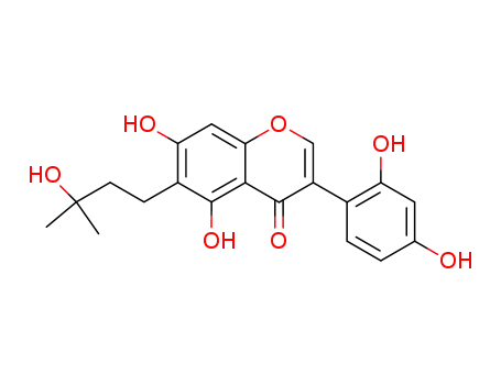 4H-1-Benzopyran-4-one,
3-(2,4-dihydroxyphenyl)-5,7-dihydroxy-6-(3-hydroxy-3-methylbutyl)-