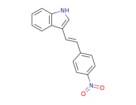 Molecular Structure of 53746-90-0 (1H-Indole, 3-[2-(4-nitrophenyl)ethenyl]-, (E)-)