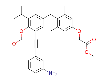 {4-[3-(3-aminophenylethynyl)-5-isopropyl-4-methoxymethoxybenzyl]-3,5-dimethylphenoxy}acetic acid methyl ester
