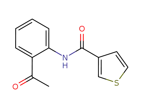 Molecular Structure of 955405-13-7 (N-(2-acetyl-phenyl)-3-thiophenecarboxamide)