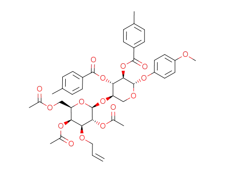 4-methoxyphenyl O-(2,4,6-tri-O-acetyl-3-O-allyl-β-D-galactopyranosyl)-(1->4)-2,3-di-O-(4-methylbenzoyl)-β-D-xylopyranoside