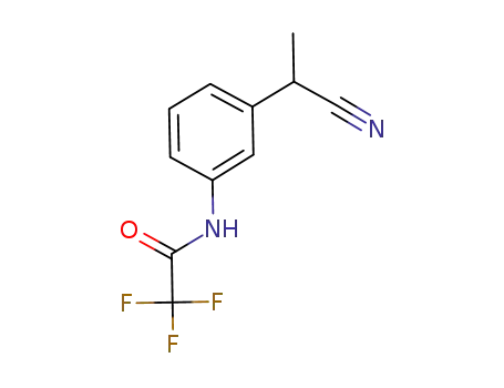 Molecular Structure of 891657-42-4 (2-[(3-trifluoroacetylamino)phenyl]propanenitrile)
