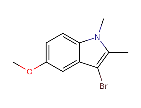 Molecular Structure of 144808-59-3 (1H-Indole, 3-bromo-5-methoxy-1,2-dimethyl-)