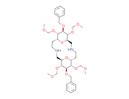 (1R,6R,7S,8R,9R,10R,15R,16S,17R,18R)-8,17-Bis-benzyloxy-7,9,16,18-tetrakis-methoxymethoxy-19,20-dioxa-3,12-diaza-tricyclo[13.3.1.1<sup>6,10</sup>]icosane