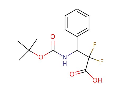 Molecular Structure of 171251-48-2 (3-{[(tert-butoxy)carbonyl]amino}-2,2-difluoro-3-phenylpropanoic acid)
