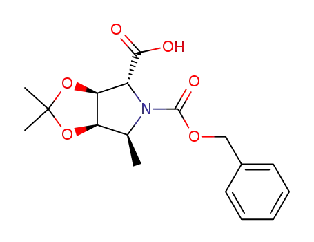 Molecular Structure of 869857-96-5 ((2S,3S,4R,5S)-1-benzyloxycarbonyl-2-carboxy-5-methylpyrrolidine-3,4-diol)