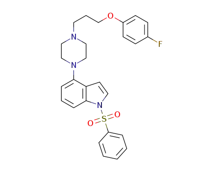 4-(4-(3-(4-fluorophenoxy)propyl)piperazin-1-yl)-1-(phenylsulphonyl)-1H-indole