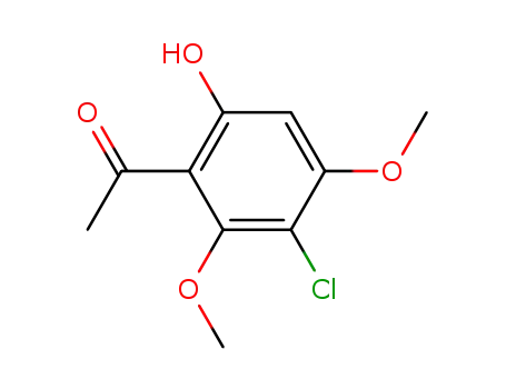 Molecular Structure of 81325-86-2 (Ethanone, 1-(3-chloro-6-hydroxy-2,4-dimethoxyphenyl)-)