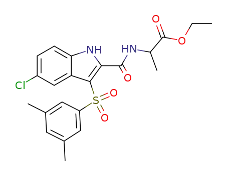Alanine,
N-[[5-chloro-3-[(3,5-dimethylphenyl)sulfonyl]-1H-indol-2-yl]carbonyl]-,
ethyl ester