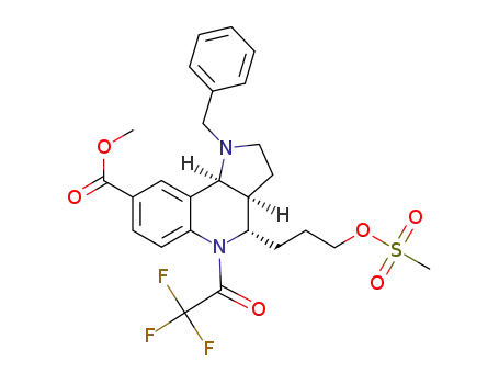 1-benzyl-4-(3-methanesulfonyloxy-propyl)-5-trifluoroacetyl-2,3,3a,4,5,9b-hexahydro-1<i>H</i>-pyrrolo[3,2-<i>c</i>]quinoline-8-carboxylic acid methyl ester