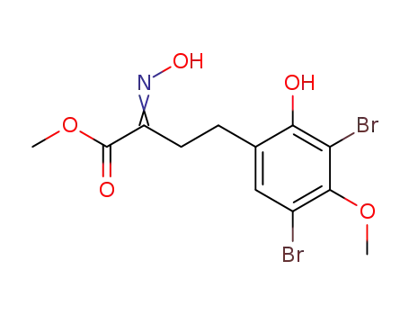 4-(3,5-Dibromo-2-hydroxy-4-methoxy-phenyl)-2-[(Z)-hydroxyimino]-butyric acid methyl ester