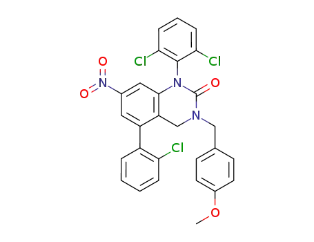 5-(2-chlorophenyl)-1-(2,6-dichlorophenyl)-3-(4-methoxybenzyl)-7-nitro-3,4-dihydroquinazolin-2(1H)-one
