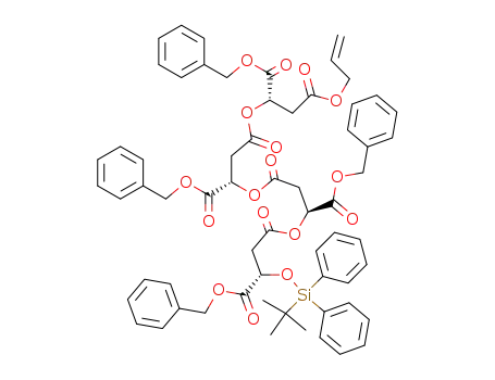 (S)-2-(tert-Butyl-diphenyl-silanyloxy)-succinic acid 4-{(S)-2-[(S)-2-((S)-2-allyloxycarbonyl-1-benzyloxycarbonyl-ethoxycarbonyl)-1-benzyloxycarbonyl-ethoxycarbonyl]-1-benzyloxycarbonyl-ethyl} ester 1-benzyl ester