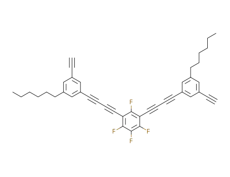 1,3-di-(4'-(3''-hexyl-5''-ethynylphenyl)-buta-1,3-diynyl)-2,4,5,6-tetrafluorobenzene