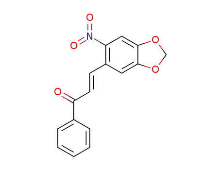 Molecular Structure of 34192-86-4 (2-Propen-1-one, 3-(6-nitro-1,3-benzodioxol-5-yl)-1-phenyl-)