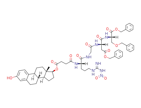 estradiol-17β-O-4-oxobutanoyl-Arg(Nω-NO2)-Gly-Asp(OBn)-Ser(Bn)-OBn