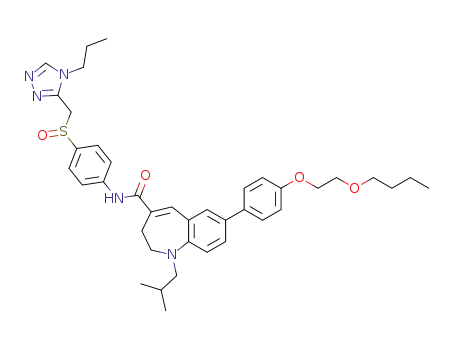 7-[4-(2-butoxyethoxy)phenyl]-1-isobutyl-N-[4-(4-propyl-4H-1,2,4-triazol-3-ylmethylsulfinyl)phenyl]-2,3-dihydro-1H-benzazepine-4-carboxamide